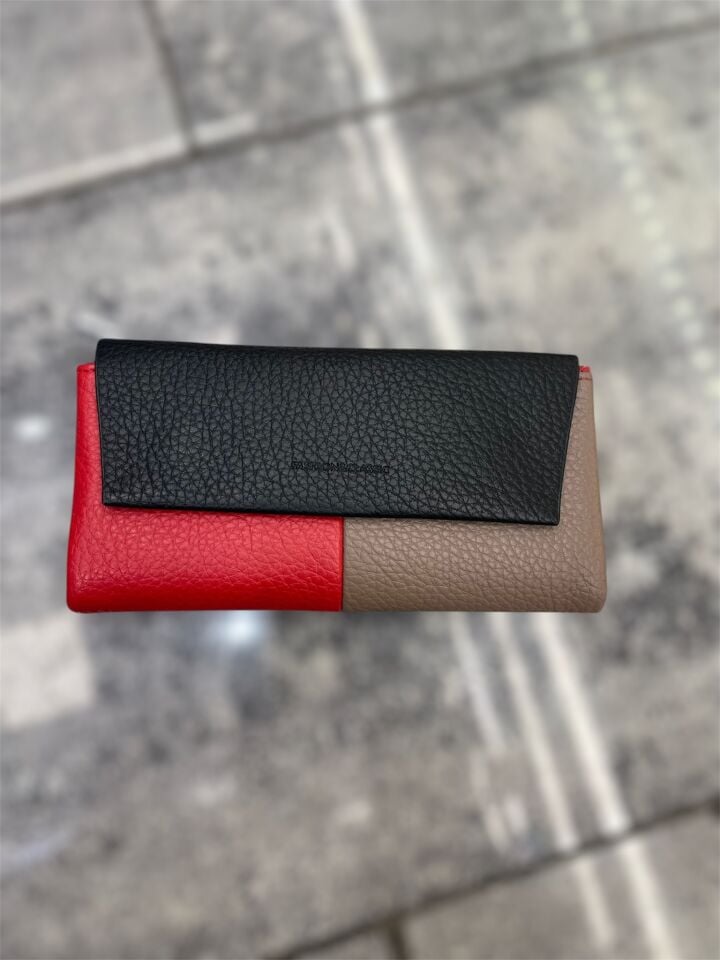 Siyah Kırmızı Kadın Cüzdan