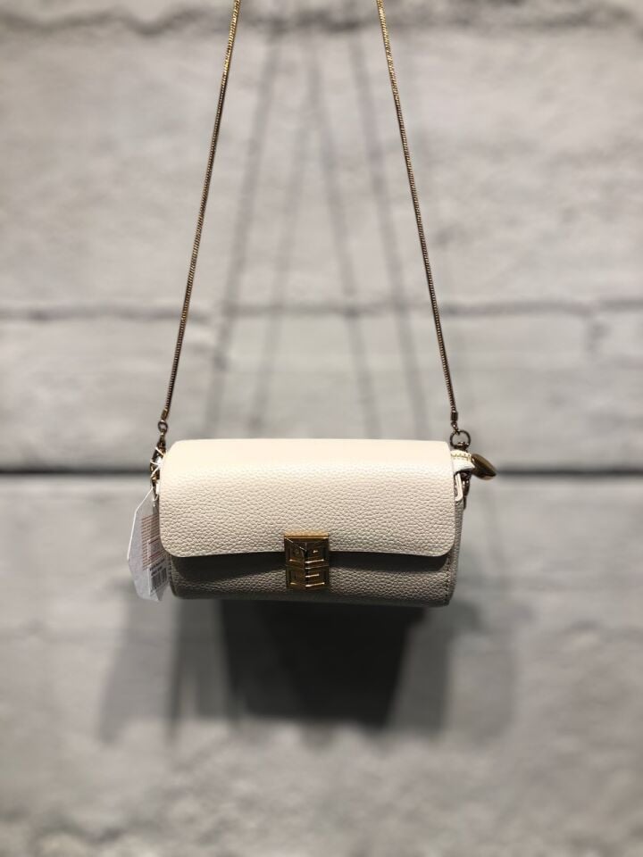 Yeşil Kadın Çapraz Kol Çantası Bej