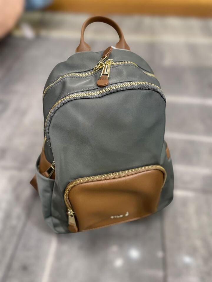 Gold Taba Kadın Sırt Çantası Gri