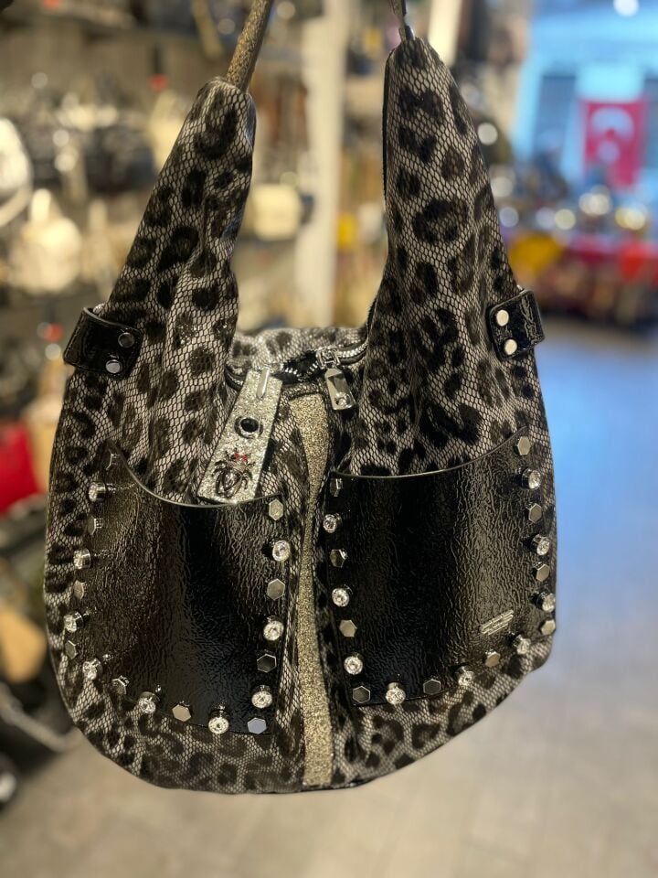 Leopar Desenli Kadın Omuz Çantası