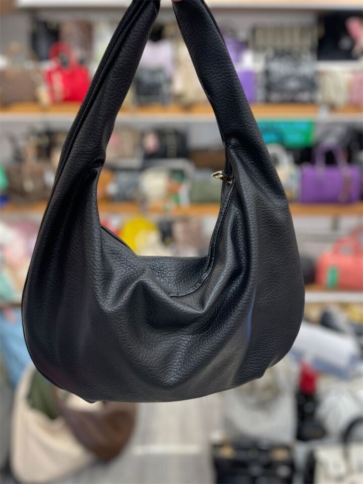 Kahverengi Kadın Omuz Çantası Siyah