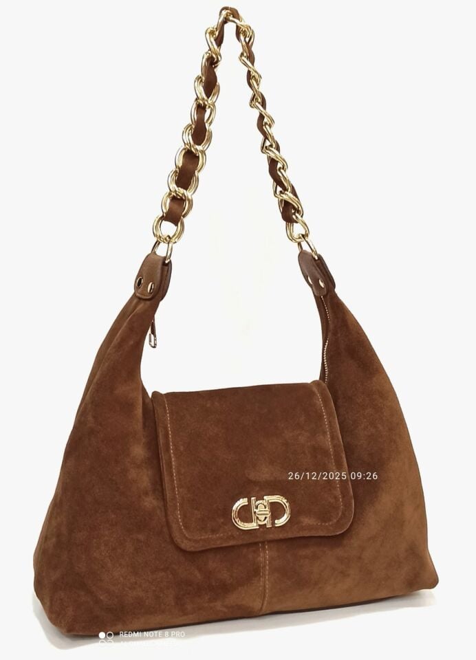 Taba Hakiki Süet Kadın Çantası