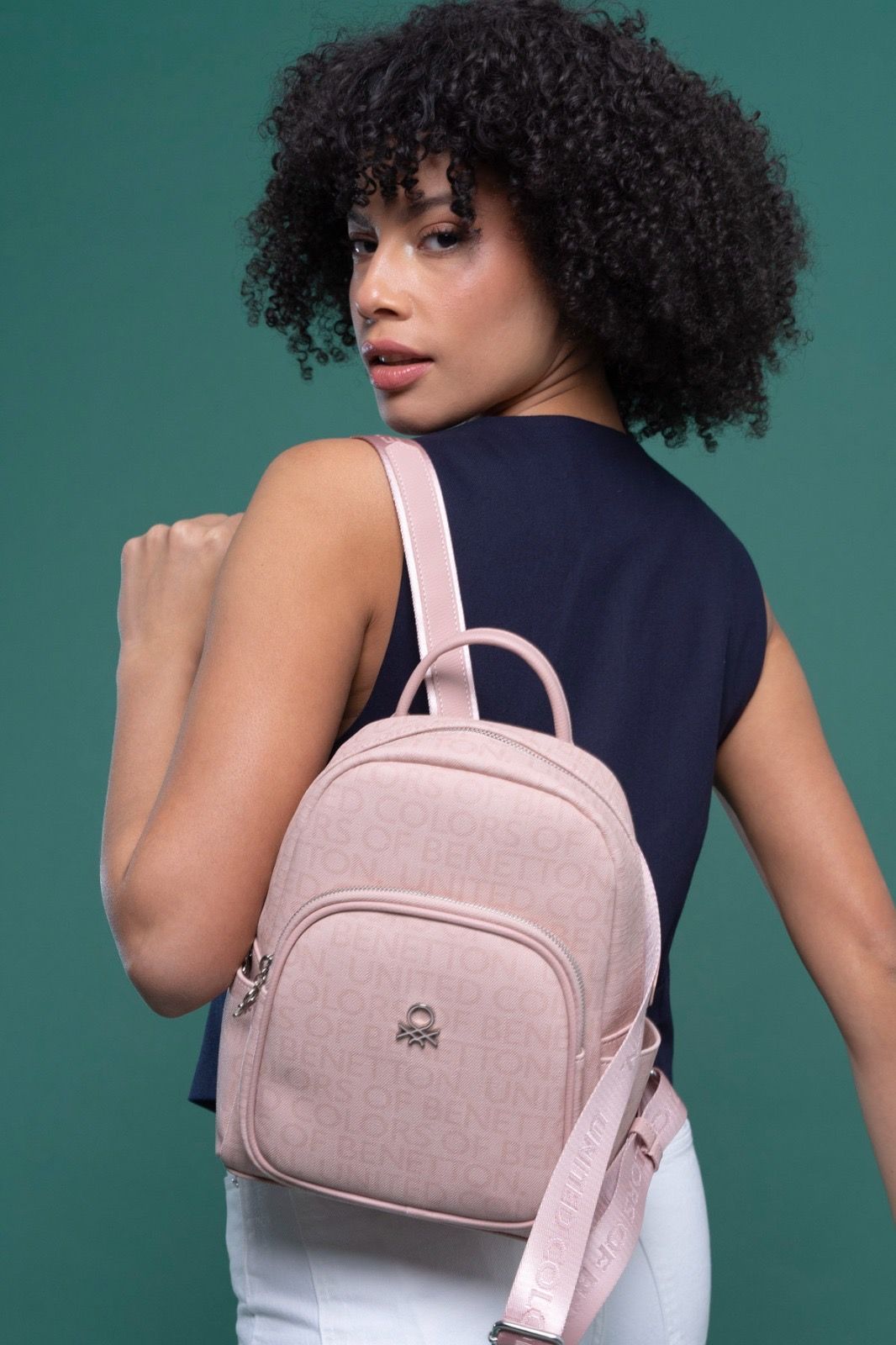 Benetton Pembe Sırt Çantası Wr