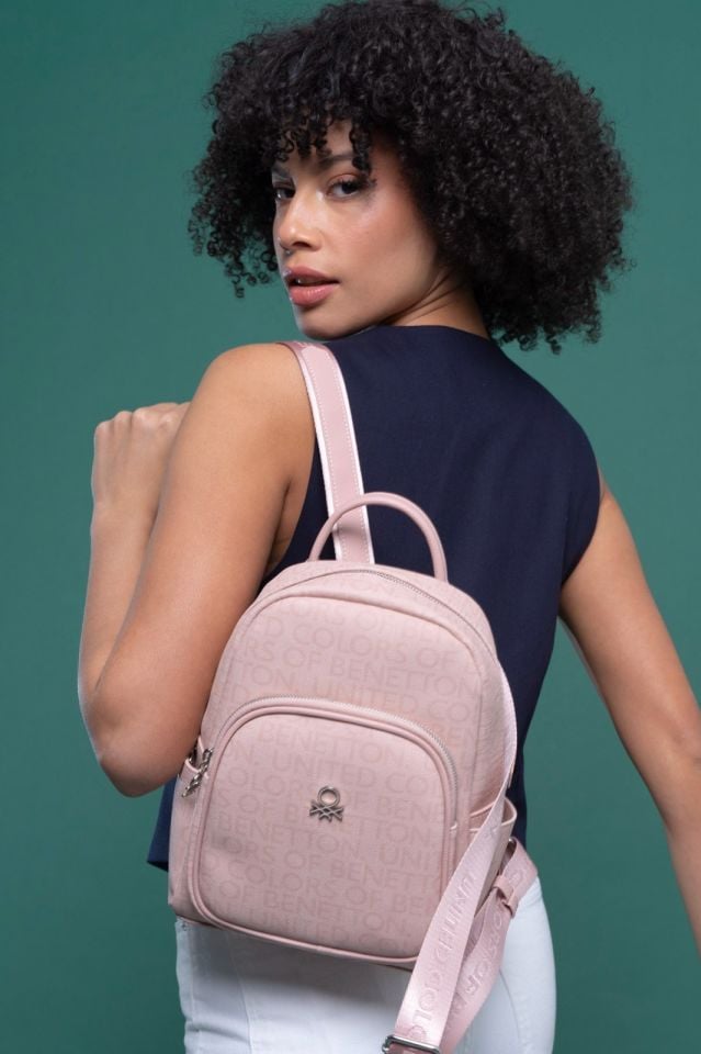 Benetton Pembe Sırt Çantası Wr