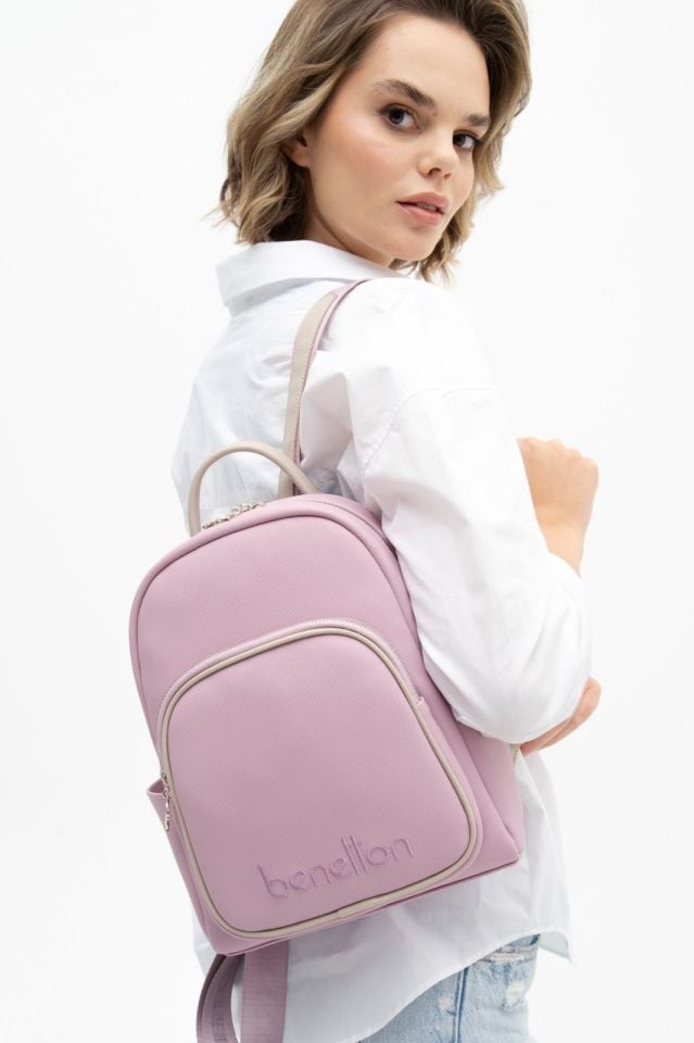Benetton Pembe Sırt Çantası
