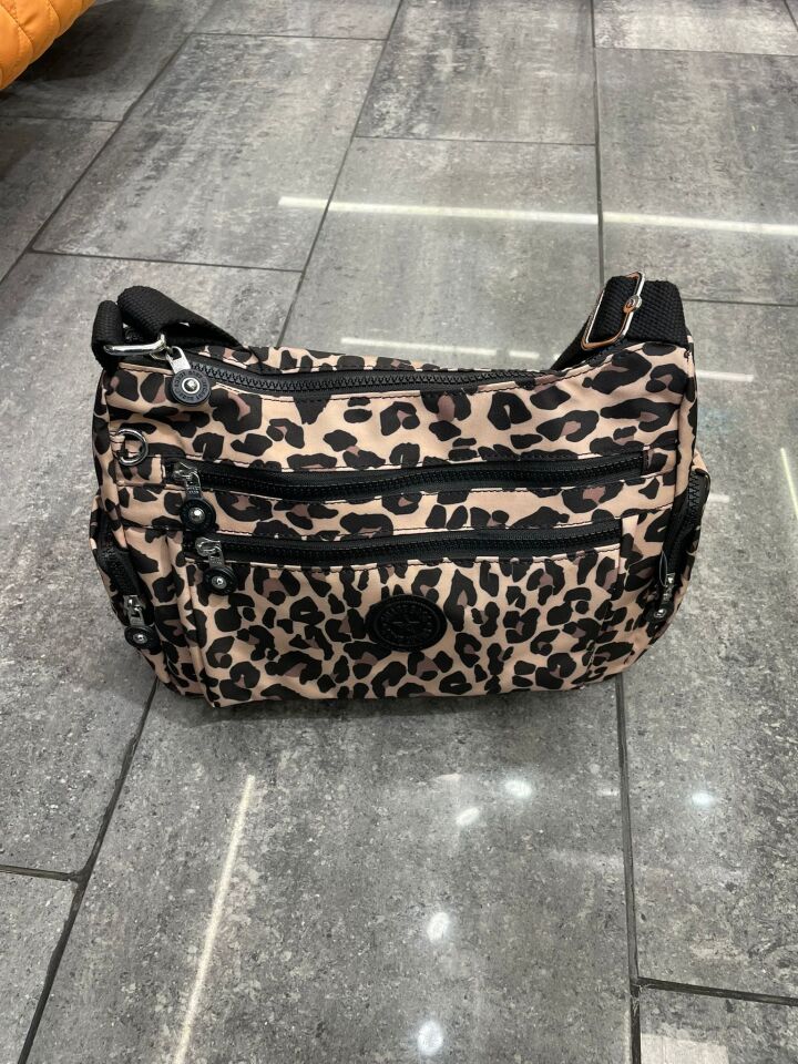 Leopar Kadın Çapraz Çanta Oval