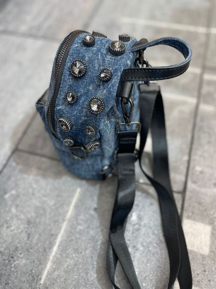 Mavi Kot Mini Sırt Çantası