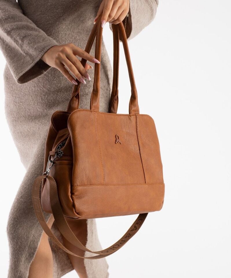 Gri Kadın Omuz Çantası Taba