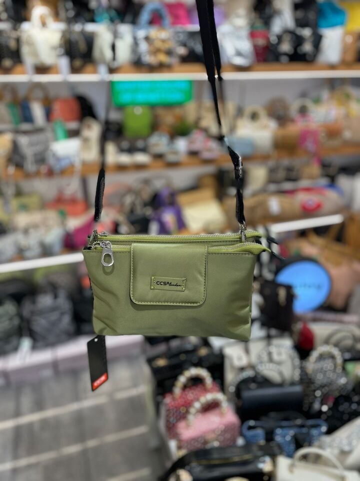 Siyah Kadın Çapraz Çanta Haki Yeşil