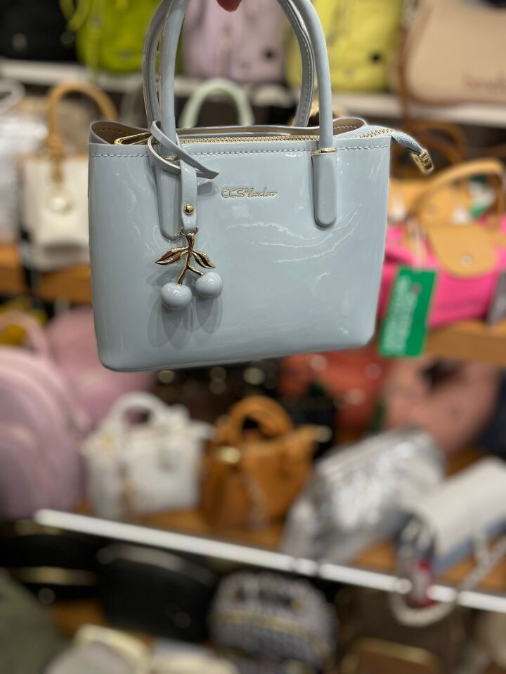  Kirazlı Kadın Çantası Mavi