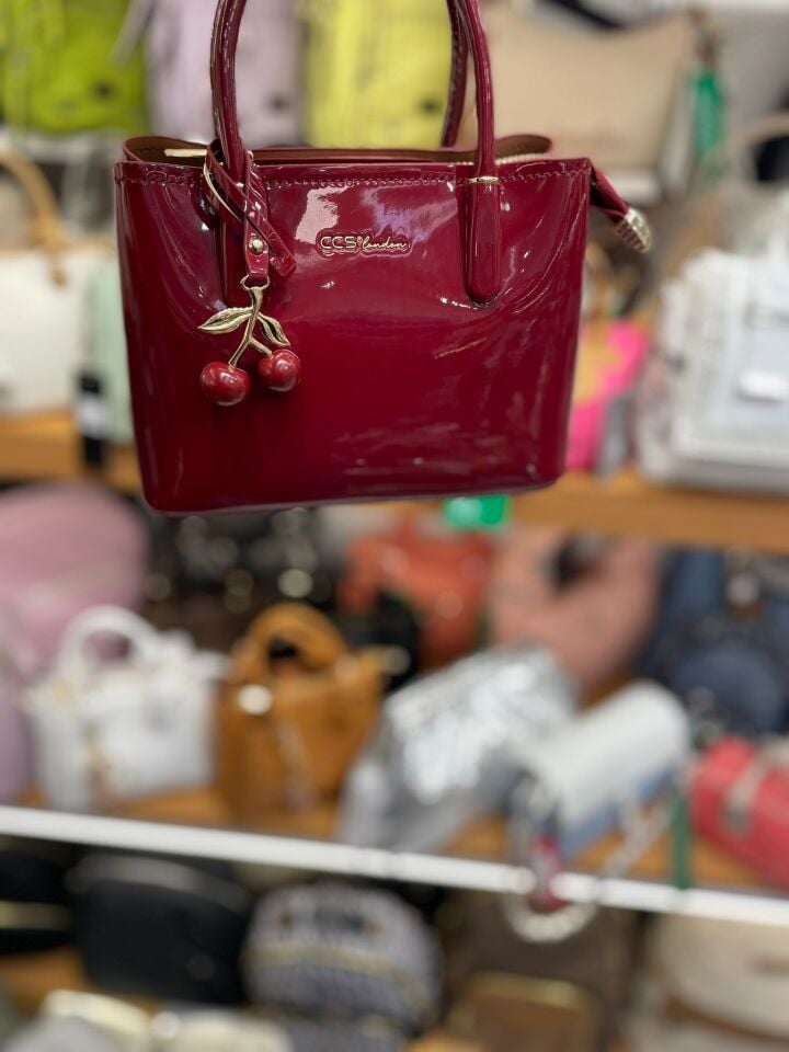  Kirazlı Kadın Çantası Kırmızı