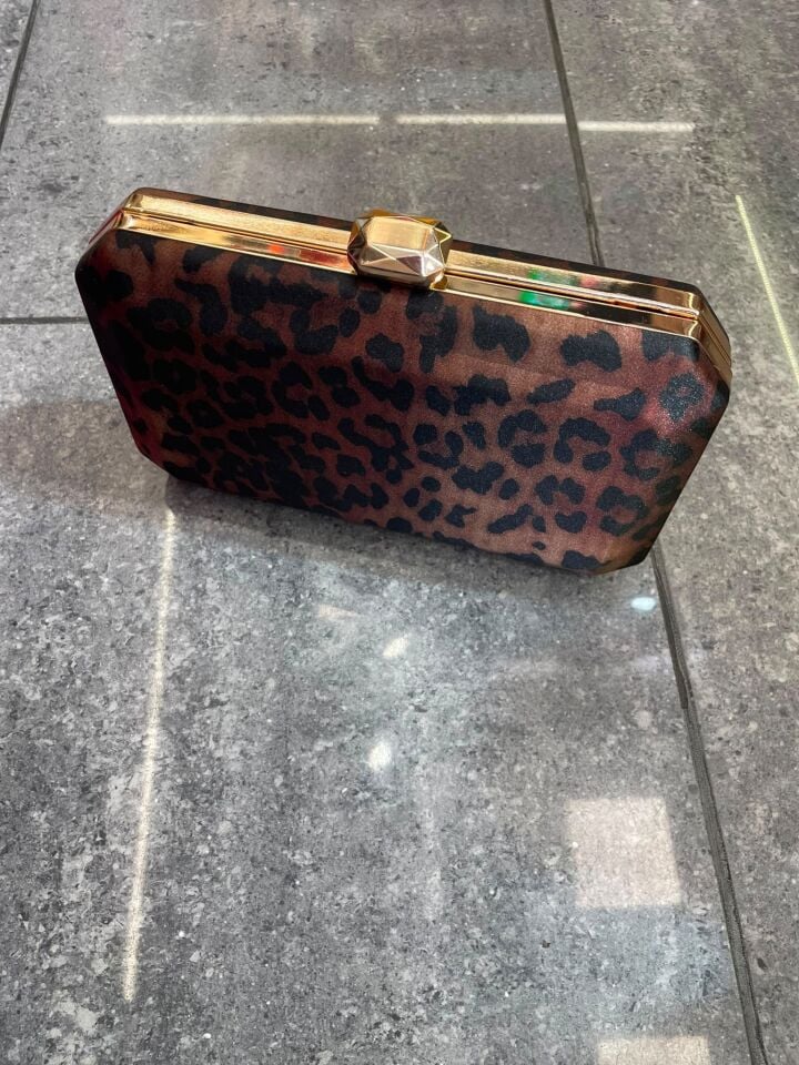Leopar Kadın Davet Çantası