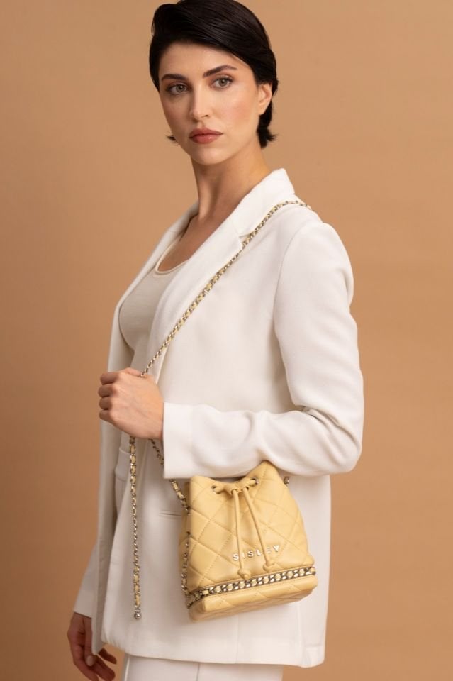 Sisley Sarı Heybe Kadın Çantası