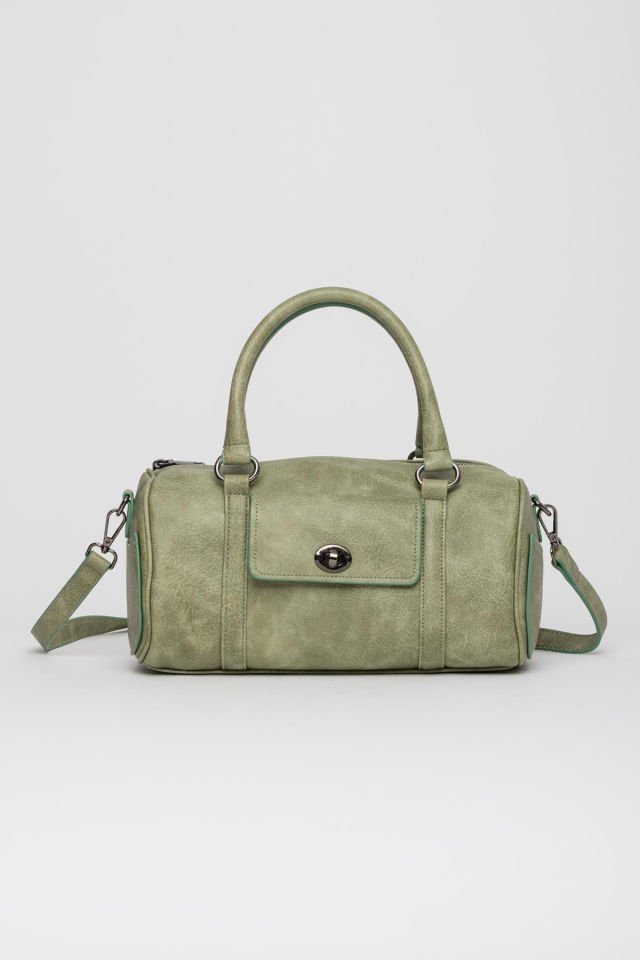 Yeşil Silindir Kadın Omuz Çantası