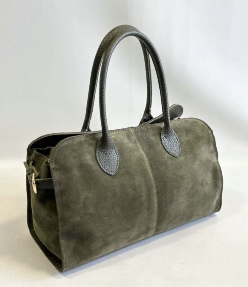 Yeşil Süet Omuz Çantası