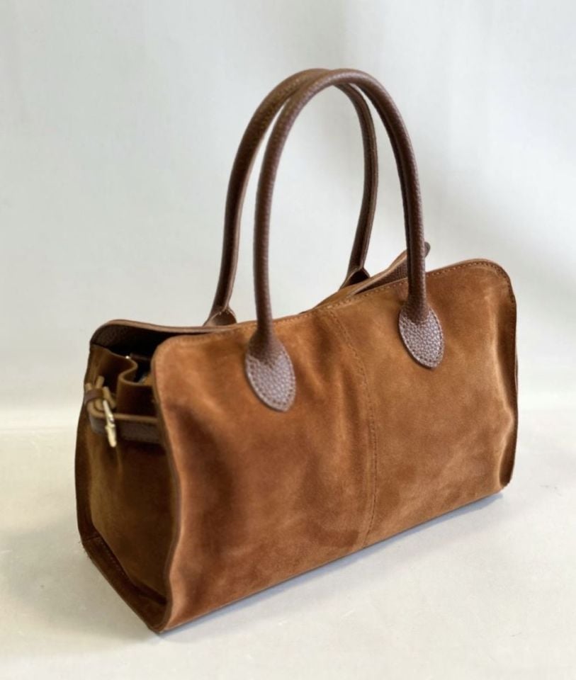 Taba Süet Kadın Omuz Çantası