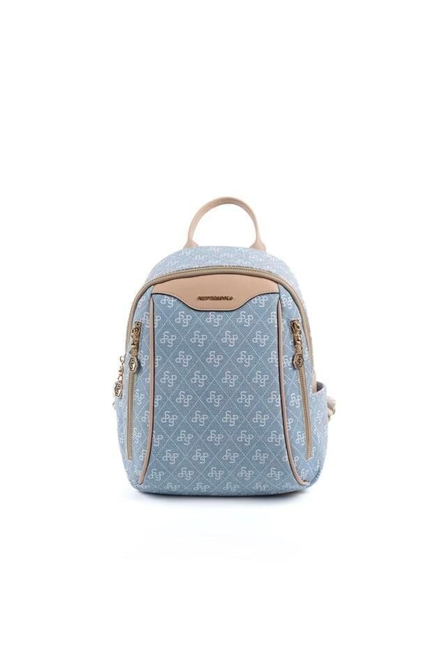 Mavi Monogram Kadın Sırt Çantası